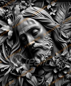 3D Lasergravur PNG | Jesus Design für Graviergeräte