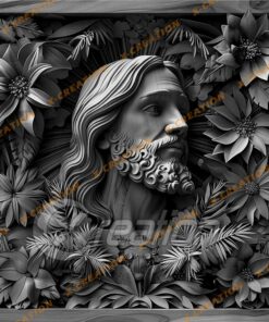 PNG 3D Jesús para Grabado Láser | Diseño