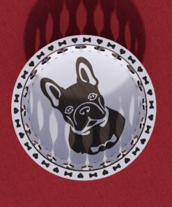 Bowl Laser Cut File for French Bulldog Dog,