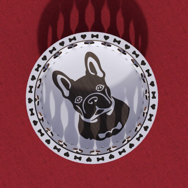 Bowl Laser Cut File for French Bulldog Dog,