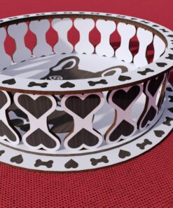 Bowl Laser Cut File for French Bulldog Dog,