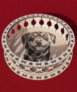 Bowl Laser Cut File for Rottweiler – SVG, DXF, AI Download