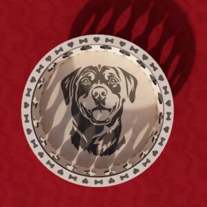 Bowl Laser Cut File for Rottweiler Dog, Wooden