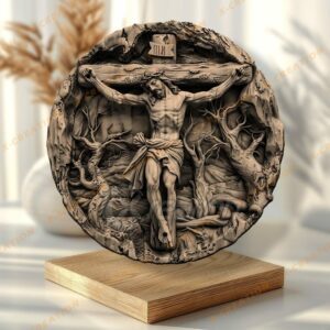 3D Jesus am Kreuz – hochwertiges PNG für