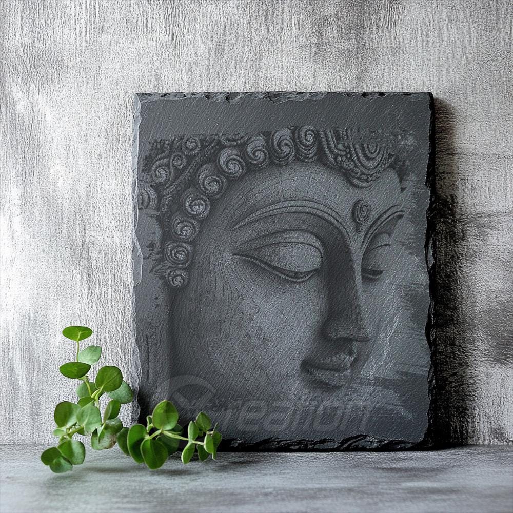 3D Buddha Face Laser Engraving – High-Quality PNG Download