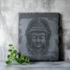 Faccia di Buddha Incisione Laser 3D su Ardesia