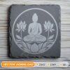 Buddha Meditation and Lotus SVG, for laser engraving,