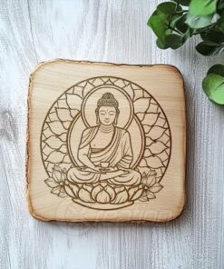 Buddha Meditation and Lotus SVG, for laser engraving,