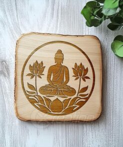 Méditation de Bouddha et Lotus SVG - Gravure