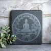 Bouddha en méditation et lotus SVG - Gravure