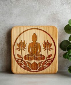 Méditation de Bouddha et Lotus SVG - Gravure