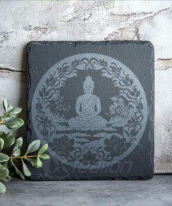 Bouddha en méditation et lotus SVG - Gravure