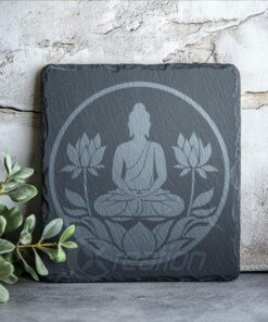 Méditation de Bouddha et Lotus SVG - Gravure