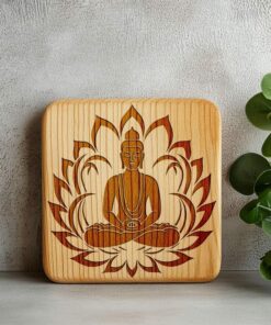 Buddha meditazione SVG - File per incisione laser