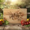 Charcuterie Board Engraving File, Bee, Hive, flower |