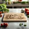 Charcuterie Board Engraving File, Delectable Meal, Wine Bottle,