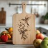 Charcuterie Board File, Laser Engraving, Couple of Hummingbird