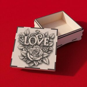 Gift Box Laser Cut File with 3D Illusion