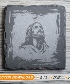 Jesus SVG zur Slate-Lasergravur – SVG-, AI-, DXF-Dateien