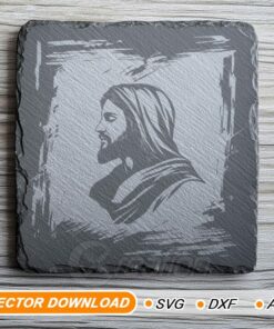 Jesus-SVG zur Lasergravur auf Schiefer - SVG-, AI-