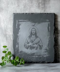 Jesus SVG file for Laser Engraving on Slate,