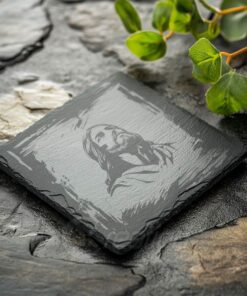 Jesus SVG file for Laser Engraving on Slate,