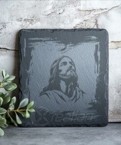 Jesus SVG file for Laser Engraving on Slate,