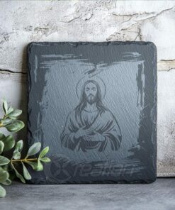 Jesus SVG file for Laser Engraving on Slate,