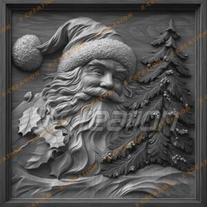 Archivo de grabado láser 3D: Papá Noel y