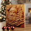 Gravure laser 3D : Père Noël et sapin