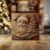 Gravure laser 3D : Père Noël et sapin