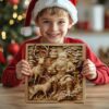 3D Laser Engraving: Santa & Reindeer | PNG