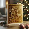 3D Laser Engraving: Santa & Reindeer | PNG