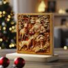 3D Laser Engraving: Santa & Reindeer | PNG