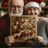 3D Laser Engraving: Santa & Reindeer | PNG