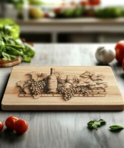 Tagliere per Antipasti con Illusione di Bottiglia di