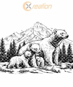 Plateau de charcuterie Bear Family | Gravure laser