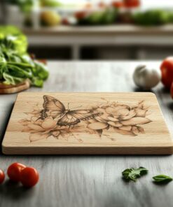 Butterfly & Lotus Charcuterie Board | HQ PNG