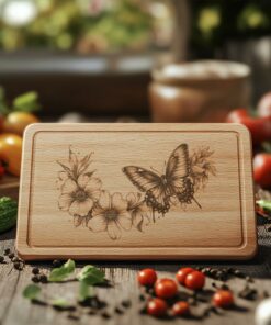 Butterfly & Lotus Charcuterie Board | HQ PNG