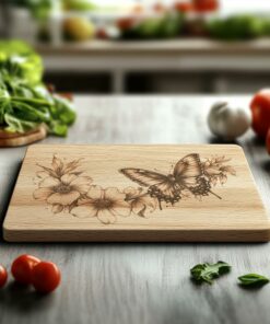 Butterfly & Lotus Charcuterie Board | HQ PNG