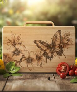 Butterfly & Lotus Charcuterie Board | HQ PNG