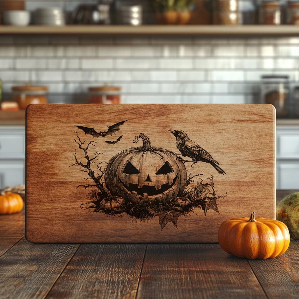 File del tagliere di salumi per Halloween | Decorazione inquietante con corvo e zucca