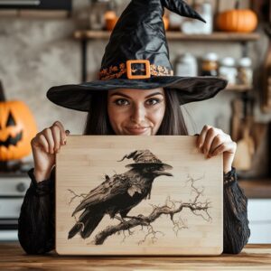 Halloween Charcuterie Board File | Spooky Raven Witcher