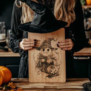 Fichier laser pour plateau de charcuterie d’Halloween |