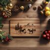 Horse Family Charcuterie Board | Christmas Laser Engraving