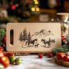 Horse Family Charcuterie Board | Christmas Laser Engraving