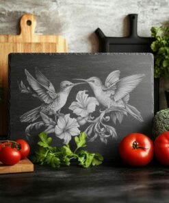 Plateau à fromage Hummingbirds Slate | Fichier pour