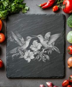 Plateau à fromage Hummingbirds Slate | Fichier pour