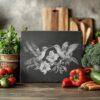 Hummingbirds Slate Cheese Board | Laser Engraving File