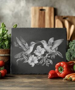 Plateau à fromage Hummingbirds Slate | Fichier pour